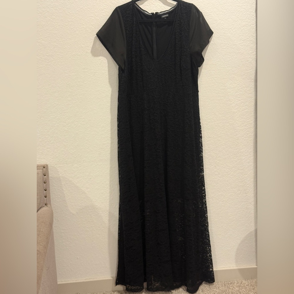 Torrid Black Maxi Lace Dress
